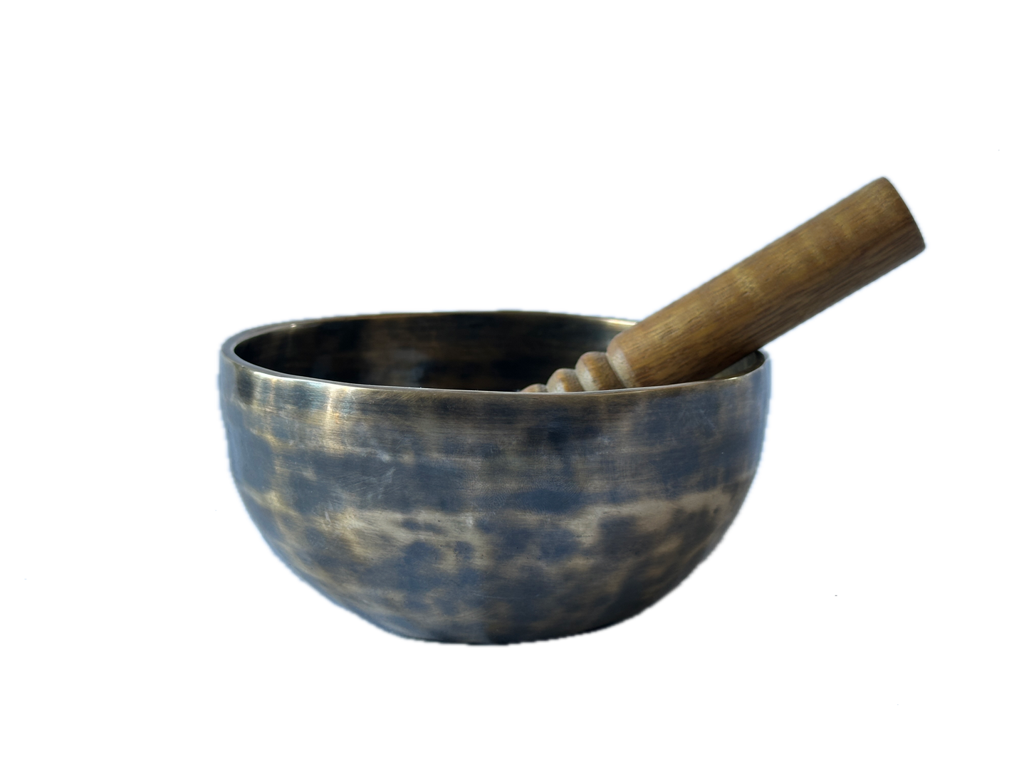 Handgefertigte Klangschale – Original aus Nepal - geschwärzt 450g