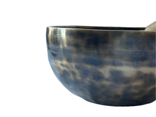 Nepal Klangschale Handgefertigt, geschwärzt 320g