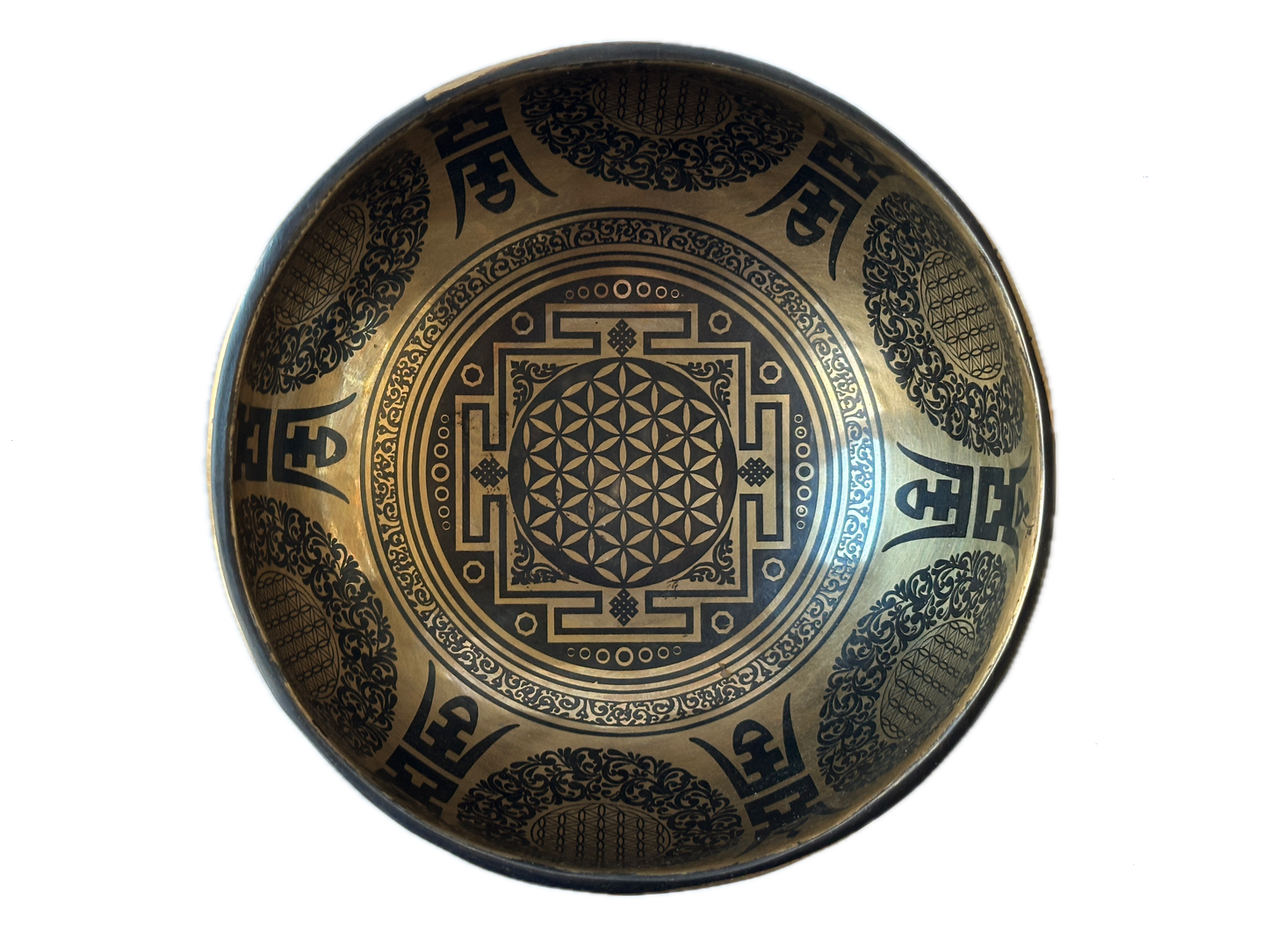 Tibet Klangschale Blume des Lebens - Handgemacht 640g