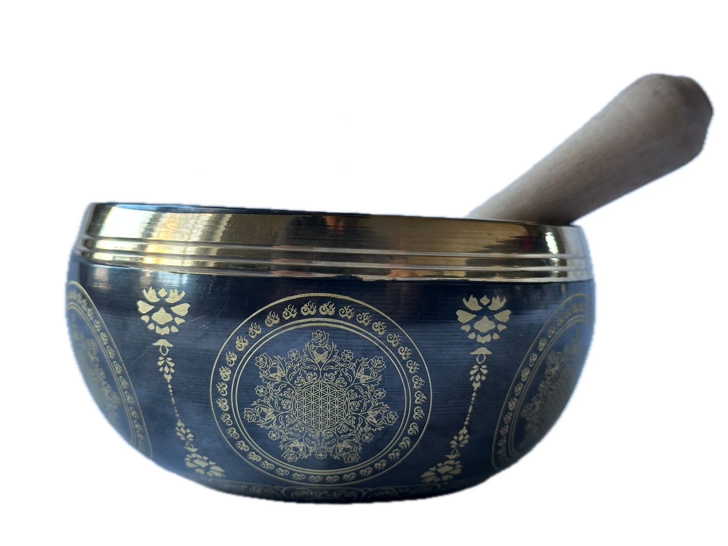 Klangschale mit Grüner Tara Handgemacht - Nepal 420g