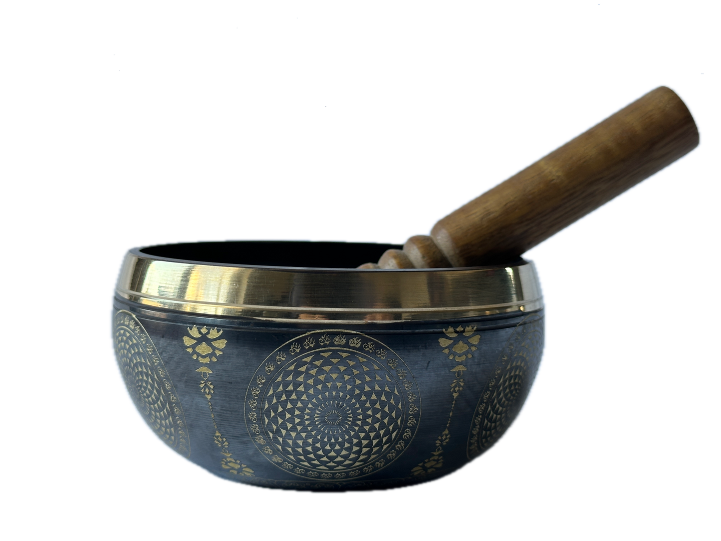 Klangschale mit Chakrasymbolen - Nepal 410g