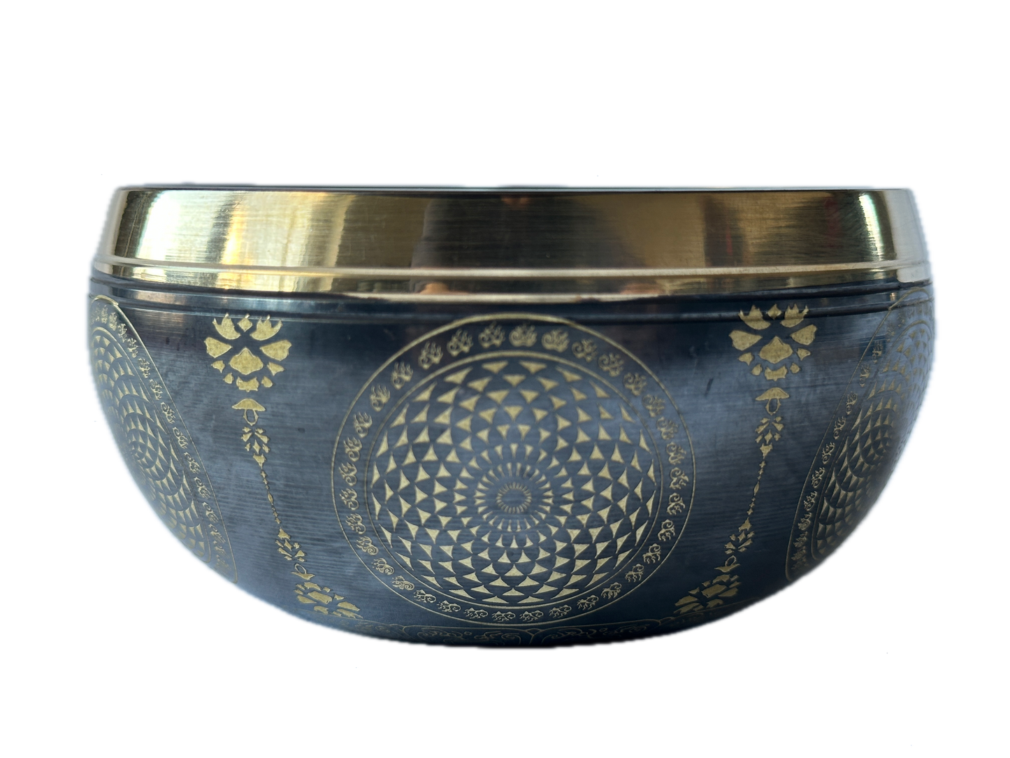 Klangschale mit Chakrasymbolen - Nepal 410g
