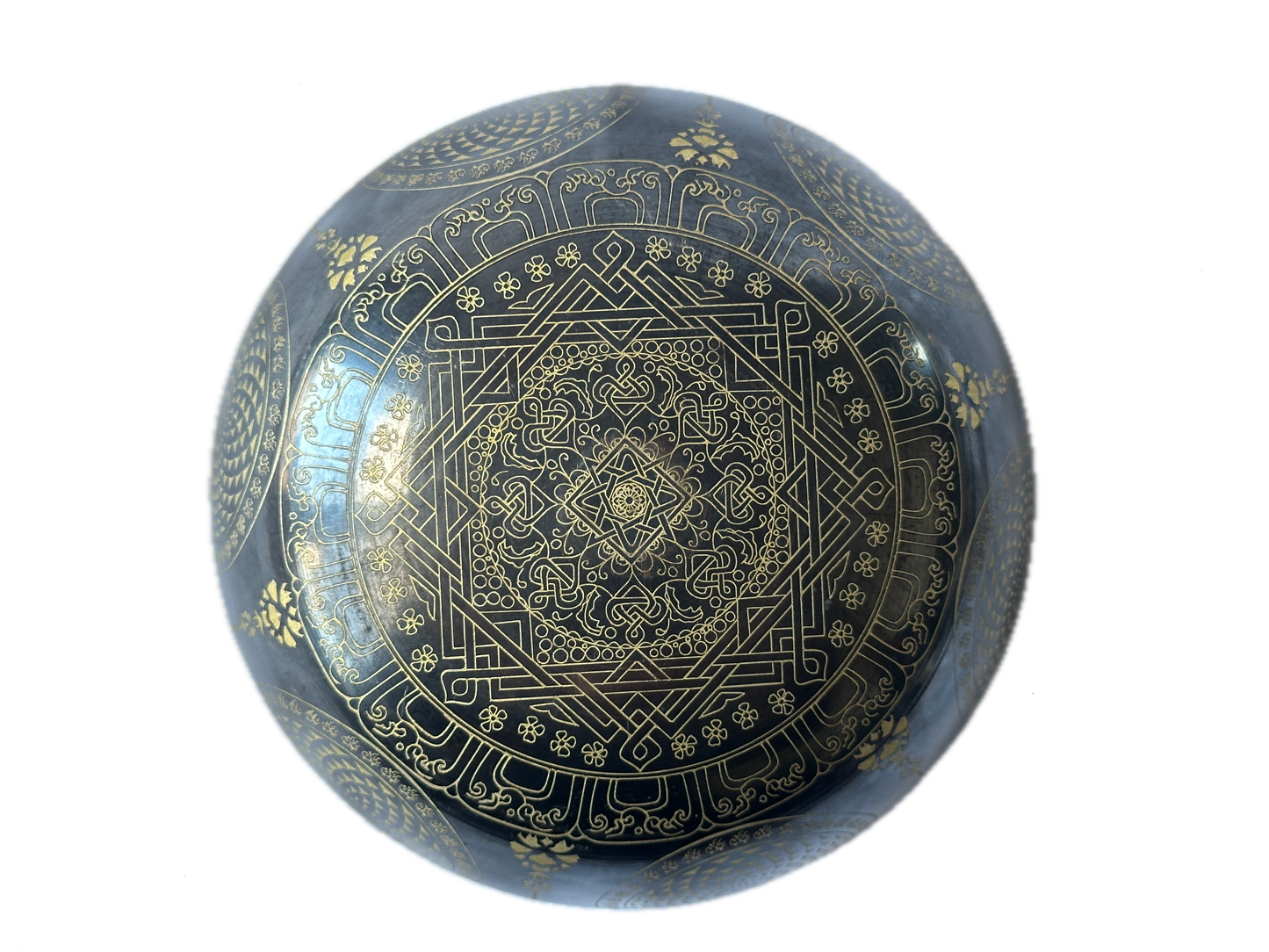 Klangschale mit Chakrasymbolen - Nepal 410g